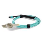 Picture of 1.5m MPO/UPC to 4xLC/UPC Duplex Aqua OM4 OFNR (Riser-Rated) 8-Strand Fiber Fanout Cable