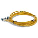 Picture of 1m MPO/APC to 4xLC/UPC Duplex Yellow OS2 OFNP (Plenum-Rated) 8-Strand SMF Fiber Fanout Cable
