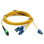 Picture of 4m MPO/APC to 4xLC/UPC Duplex Yellow OS2 LSZH 8-Strand SMF Fiber Fanout Cable