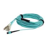 Picture of 50m MPO/UPC to 4xLC/UPC Duplex Aqua OM4 OFNR (Riser-Rated) 8-Strand Fiber Fanout Cable