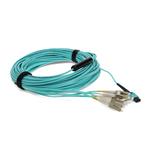 Picture of 50m MPO/UPC to 4xLC/UPC Duplex Aqua OM4 OFNR (Riser-Rated) 8-Strand Fiber Fanout Cable
