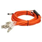 Picture of 5m MPO/UPC to 4xLC/UPC Duplex Orange OM1 OFNR (Riser-Rated) 8-Strand MMF Fiber Fanout Cable