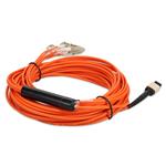 Picture of 5m MPO/UPC to 4xLC/UPC Duplex Orange OM1 OFNR (Riser-Rated) 8-Strand MMF Fiber Fanout Cable