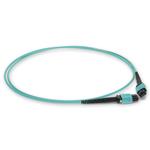 Picture of 1m MPO/UPC to MPO/UPC Aqua OM3 OFNR (Riser-Rated) 12-Strand Fiber Patch Cable