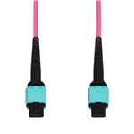 Picture of 2.5m MPO/UPC to MPO/UPC Magenta OM4 OFNR (Riser-Rated) 12-Strand Fiber Patch Cable