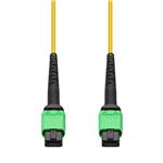 Picture of 2m MPO/APC to MPO/APC Yellow OS2 OFNR (Riser-Rated) 12-Strand SMF Fiber Patch Cable