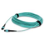 Picture of 30m MPO/UPC (Male) to MPO/UPC (Male) Aqua OM4 OFNR (Riser-Rated) 12-Strand Fiber Patch Cable