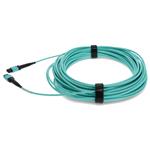 Picture of 30m MPO/UPC (Male) to MPO/UPC (Male) Aqua OM4 OFNR (Riser-Rated) 12-Strand Fiber Patch Cable