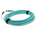Picture of 30m MPO/UPC (Male) to MPO/UPC (Male) Aqua OM4 OFNR (Riser-Rated) 12-Strand Fiber Patch Cable