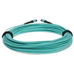 Picture of 30m MPO/UPC (Male) to MPO/UPC (Male) Aqua OM4 OFNR (Riser-Rated) 12-Strand Fiber Patch Cable