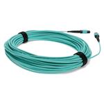 Picture of 30m MPO/UPC (Male) to MPO/UPC (Male) Aqua OM4 OFNR (Riser-Rated) 12-Strand Fiber Patch Cable