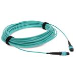 Picture of 30m MPO/UPC (Male) to MPO/UPC (Male) Aqua OM4 OFNR (Riser-Rated) 12-Strand Fiber Patch Cable