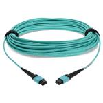 Picture of 30m MPO/UPC (Male) to MPO/UPC (Male) Aqua OM4 OFNR (Riser-Rated) 12-Strand Fiber Patch Cable