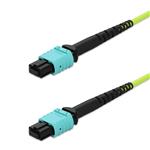 Picture of 40m MPO/UPC to MPO/UPC Lime Green OM5 LSZH 12-Strand Type-A (Straight) Fiber Patch Cable