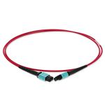 Picture of 9m MPO/UPC to MPO/UPC Red OM4 OFNR (Riser-Rated) 12-Strand Fiber Patch Cable