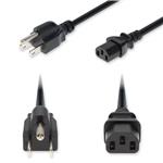 Picture of 6ft NEMA 5-15P Male to C13 Female Standard Commercial 18 AWG 125V at 10A PVC SJT (Service Junior Thermoplastic) Black Power Cable
