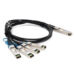 Picture of Aruba Networks® R0Z26A to Mellanox® MCP2M00-A005 Compatible TAA 100GBase-CU QSFP28 to 4xSFP28 Direct Attach Cable (Passive Twinax, 5m)