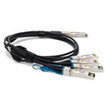 Picture of Calix® to Arista Networks® CAB-S-S-25G-1M Compatible TAA 100GBase-CU QSFP28 to 4xSFP28 Direct Attach Cable (Passive Twinax, 1m)