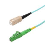 Picture of 30m SC to ALC Aqua OM4 Simplex OFNP (Plenum-Rated) Fiber Patch Cable