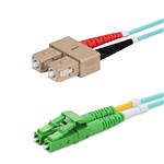 Picture of 85m SC to ALC Aqua OM4 Duplex OFNR (Riser-Rated) Fiber Patch Cable