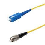 Picture of 2m SC to FC Yellow OS2 Simplex OFNR (Riser-Rated) SMF Fiber Patch Cable