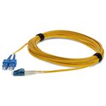 Picture of 0.5m SC to LC Yellow OS2 Duplex OFNP (Plenum-Rated) SMF Fiber Patch Cable