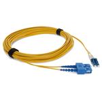 Picture of 0.5m SC to LC Yellow OS2 Duplex OFNP (Plenum-Rated) SMF Fiber Patch Cable