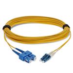 Picture of 0.5m SC to LC Yellow OS2 Duplex OFNP (Plenum-Rated) SMF Fiber Patch Cable