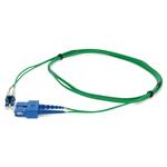 Picture of 1.5m SC to LC Green OS2 Duplex OFNR (Riser-Rated) TAA SMF Fiber Patch Cable