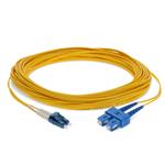 Picture of 18m SC to LC Yellow OS2 Duplex OFNR (Riser-Rated) TAA SMF Fiber Patch Cable