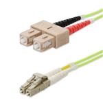 Picture of 1m SC to LC Lime Green OM5 Duplex OFNR (Riser-Rated) Fiber Patch Cable