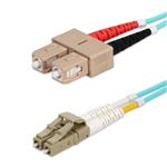 Picture of 25m SC to LC Aqua OM4 Duplex OFNR (Riser-Rated) Fiber Patch Cable