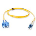 Picture of 2m SC to LC Yellow OS2 Duplex OFNR (Riser-Rated) TAA SMF Fiber Patch Cable