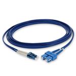 Picture of 2m SC to LC Blue OS2 Duplex Armored OFNR (Riser-Rated) SMF Fiber Patch Cable