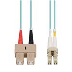 Picture of 50m SC to LC Aqua OM4 Duplex OFNR (Riser-Rated) Fiber Patch Cable