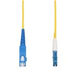 Picture of 1m SC to LC Yellow OS2 Simplex Microboot, Snagless OFNR (Riser-Rated) SMF Fiber Patch Cable