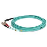 Picture of 1m SC to MT-RJ Aqua OM3 Duplex OFNR (Riser-Rated) Fiber Patch Cable