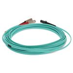 Picture of 1m SC to MT-RJ Aqua OM3 Duplex OFNR (Riser-Rated) Fiber Patch Cable
