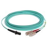 Picture of 1m SC to MT-RJ Aqua OM3 Duplex OFNR (Riser-Rated) Fiber Patch Cable