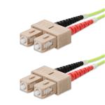Picture of 15m SC to SC Lime Green OM5 Duplex OFNR (Riser-Rated) Fiber Patch Cable
