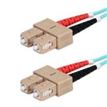 Picture of 30m SC to SC Aqua OM3 Duplex OFNR (Riser-Rated) Fiber Patch Cable