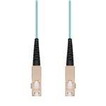 Picture of 95m SC to SC Aqua OM4 Simplex OFNR (Riser-Rated) Fiber Patch Cable