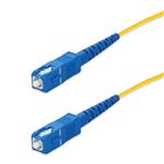 Picture of 1m SC to SC Yellow OS2 Simplex Microboot, Snagless OFNR (Riser-Rated) SMF Fiber Patch Cable