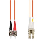 Picture of 0.5m ST to LC Orange OM1 Duplex OFNR (Riser-Rated) MMF Fiber Patch Cable