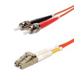 Picture of 0.5m ST to LC Orange OM1 Duplex OFNR (Riser-Rated) MMF Fiber Patch Cable