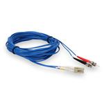 Picture of 1m ST to LC Blue OM4 Duplex OFNR (Riser-Rated) Fiber Patch Cable