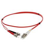 Picture of 1m ST to LC Red OM1 Duplex OFNR (Riser-Rated) TAA MMF Fiber Patch Cable