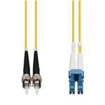 Picture of 1m ST to LC Yellow OS2 Duplex OFNR (Riser-Rated) TAA SMF Fiber Patch Cable