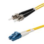 Picture of 1m ST to LC Yellow OS2 Duplex OFNR (Riser-Rated) TAA SMF Fiber Patch Cable
