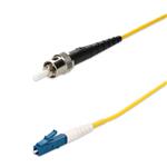 Picture of 1m ST to LC Yellow OS2 Simplex OFNP (Plenum-Rated) SMF Fiber Patch Cable